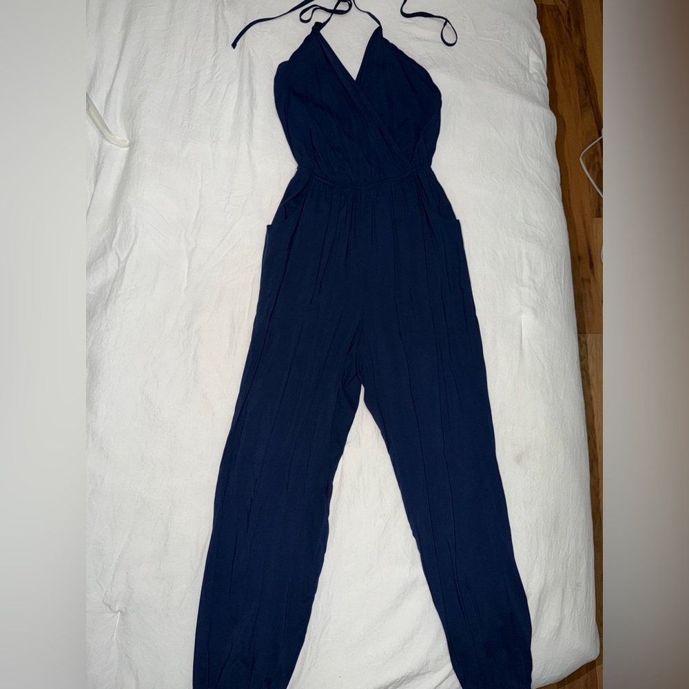 Lulu's Deep Blue Jumpsuit